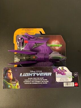 Disney Pixar: Zurg Fighter Ship w/ Figure - Lightyear Hyper Speed Series New